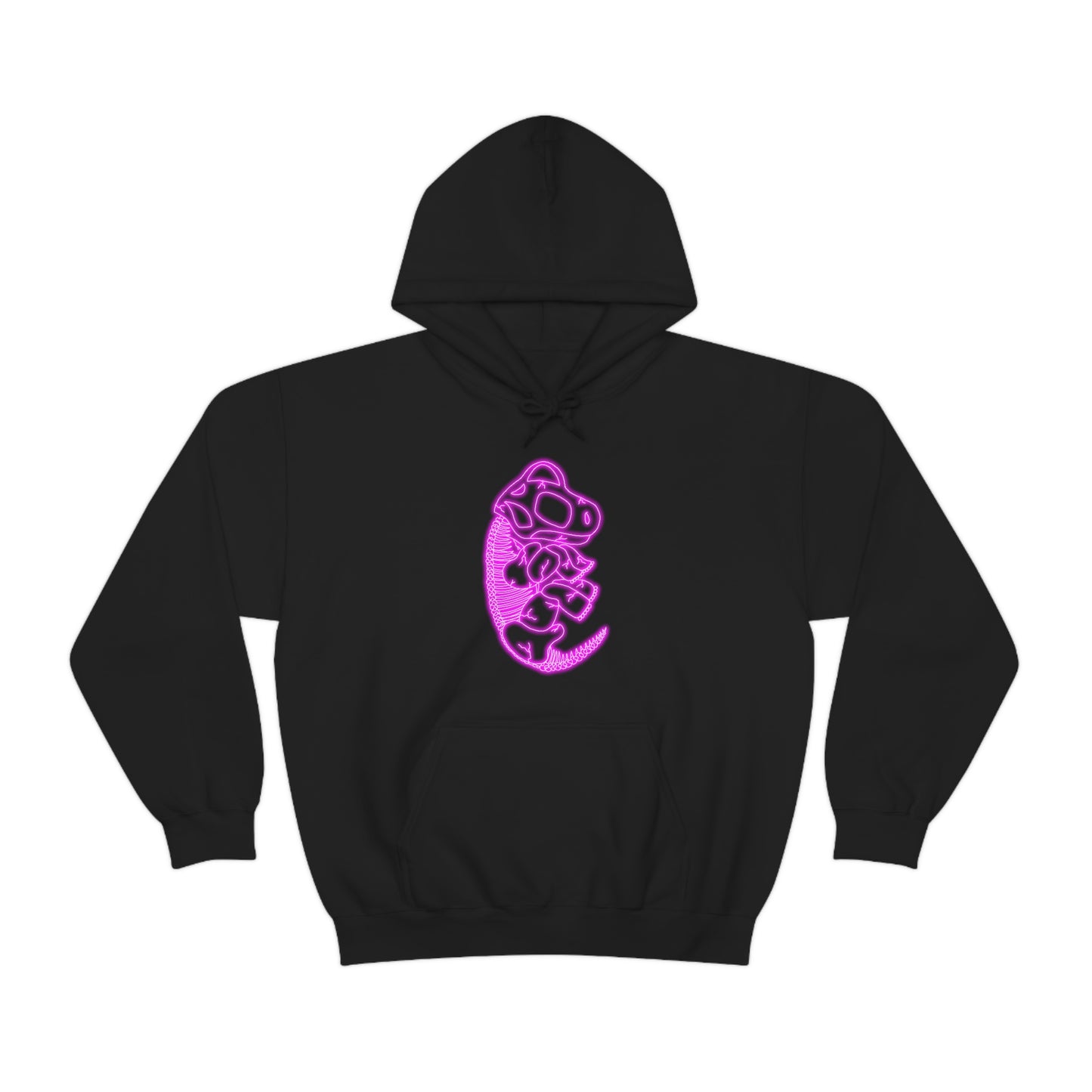 NEON Brachiosaurus Skeleton Hoodie - Pink