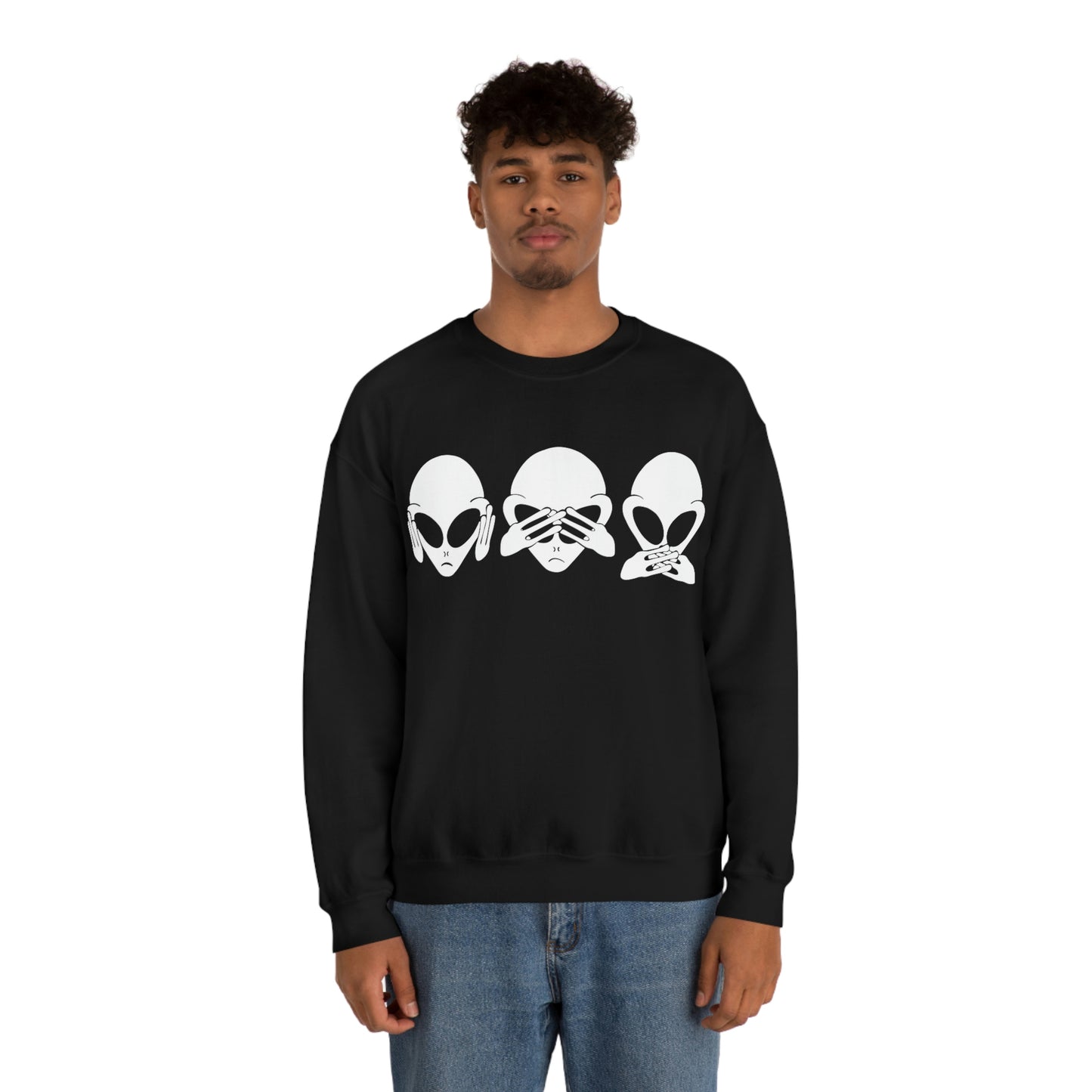 Alien Hear No Evil, See No Evil, Speak No Evil Sweatshirt