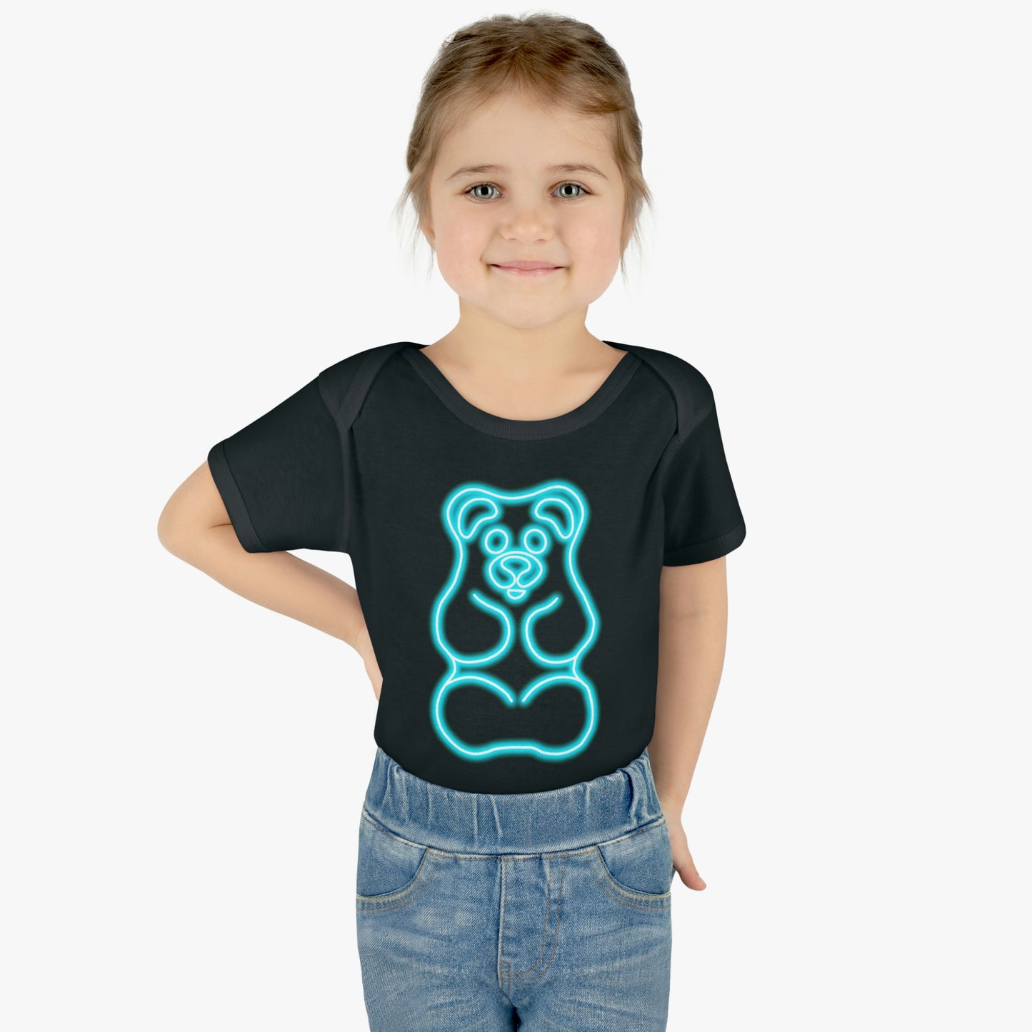 Infant NEON Gummy Bear Body Suit - Blue