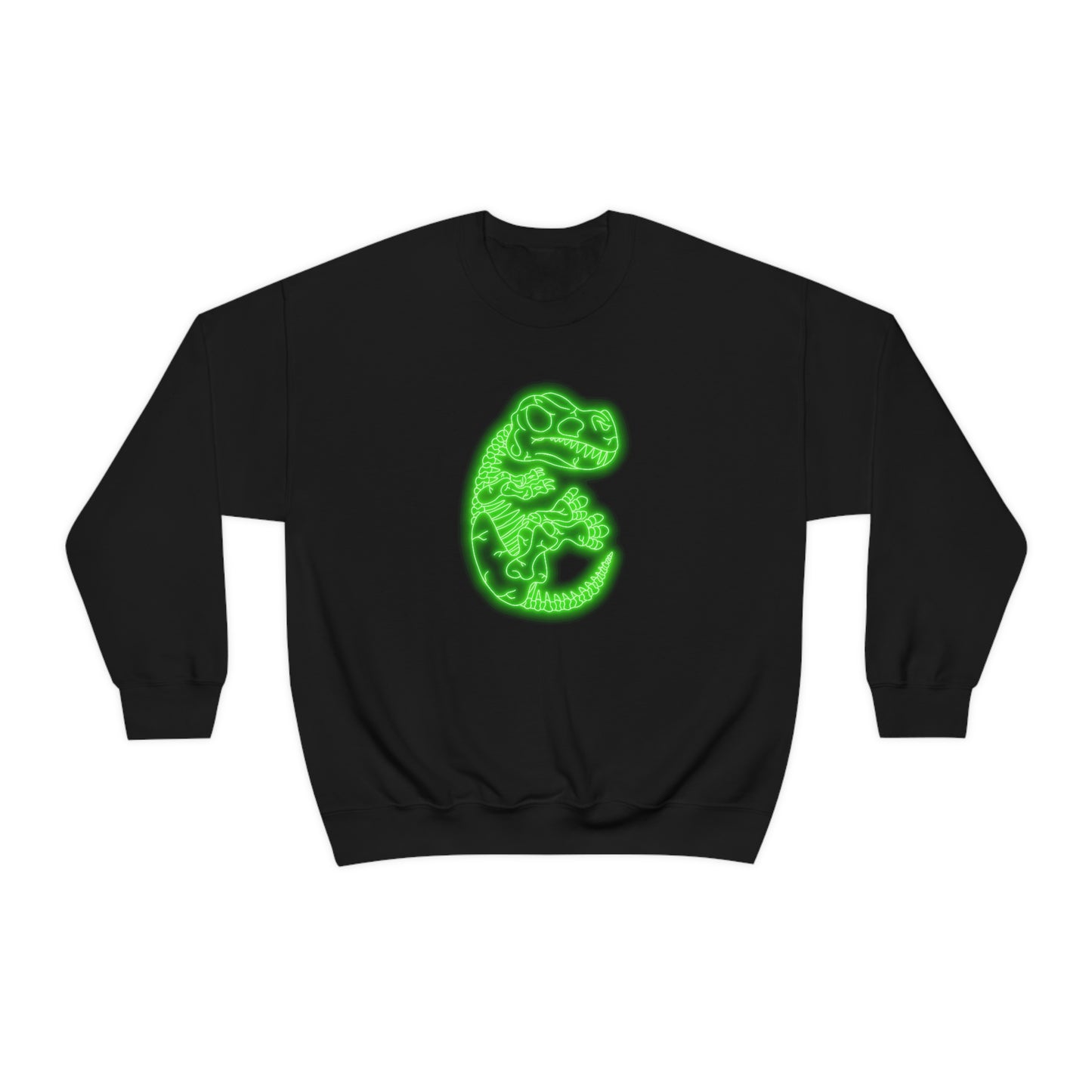 NEON T-Rex Skeleton Sweatshirt - Green