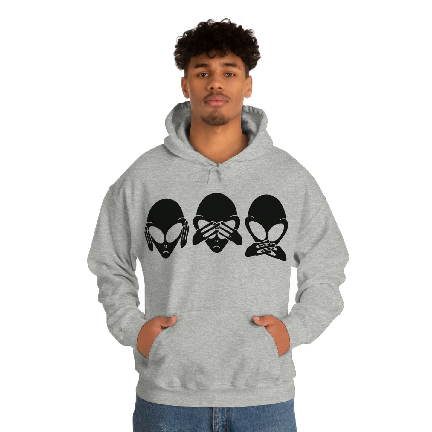 Alien Hear No Evil, See No Evil, Speak No Evil Hoodie