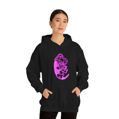 NEON Brachiosaurus Skeleton Hoodie - Pink