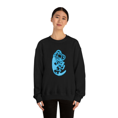 NEON Brachiosaurus Skeleton Sweatshirt - Blue