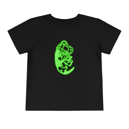 Toddler NEON Brachiosaurus Skeleton Tee - Green