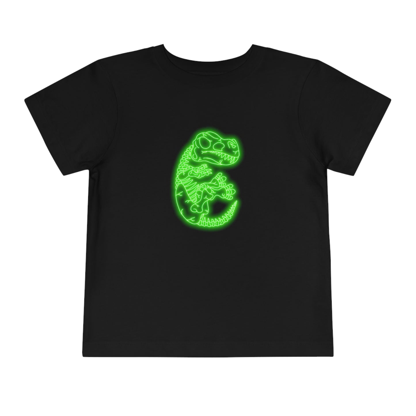 Toddler NEON T-Rex Skeleton Tee - Green