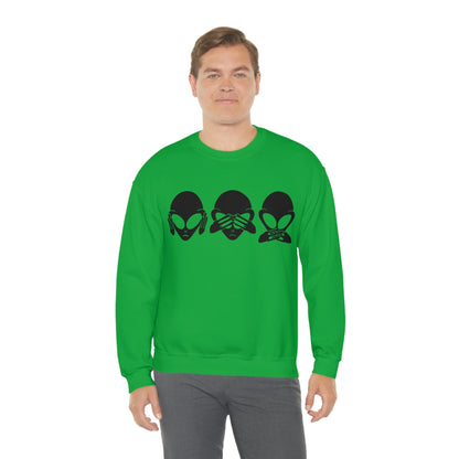 Alien Hear No Evil, See No Evil, Speak No Evil Sweatshirt