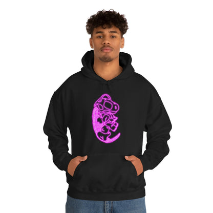 NEON Brachiosaurus Skeleton Hoodie - Pink