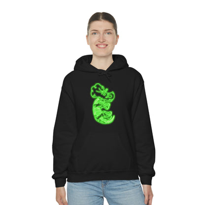 NEON Triceratops Skeleton Hoodie - Green