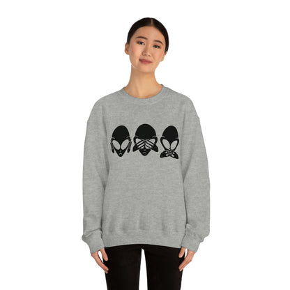 Alien Hear No Evil, See No Evil, Speak No Evil Sweatshirt