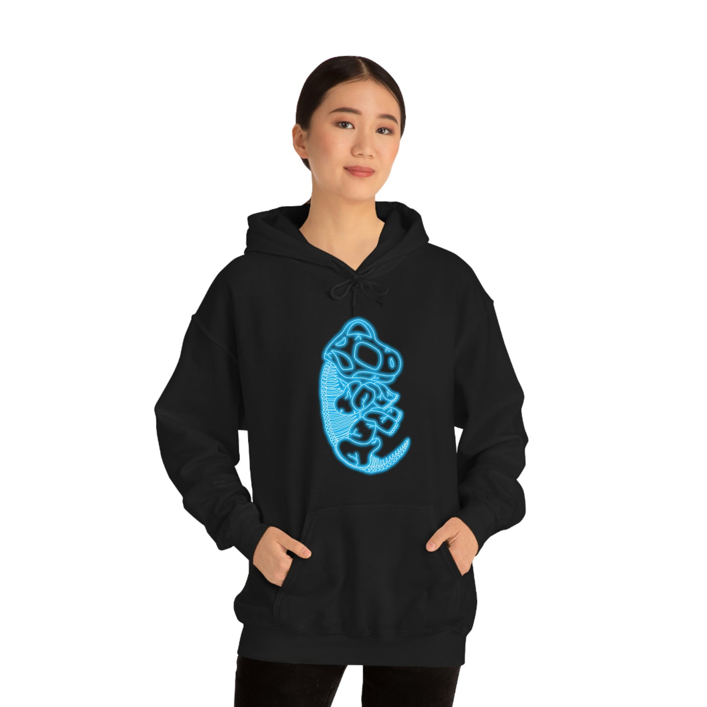 NEON Brachiosaurus Skeleton Hoodie - Blue