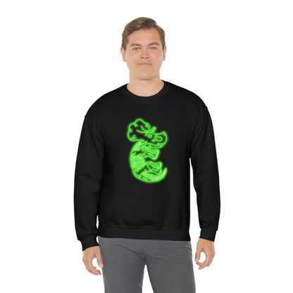 NEON Triceratops Skeleton Sweatshirt - Green