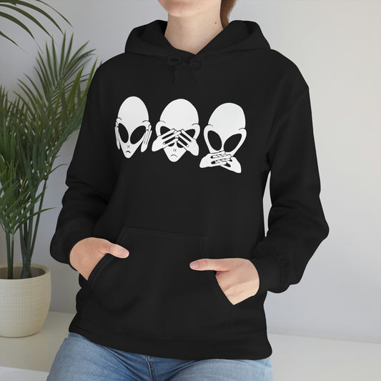 Alien Hear No Evil, See No Evil, Speak No Evil Hoodie