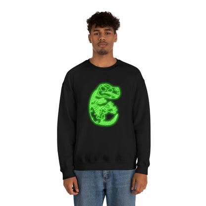 NEON T-Rex Skeleton Sweatshirt - Green