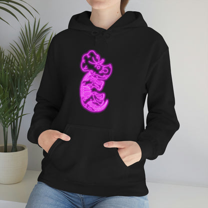 NEON Triceratops Skeleton Hoodie - Pink