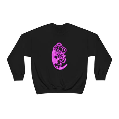 NEON Brachiosaurus Skeleton Sweatshirt - Pink