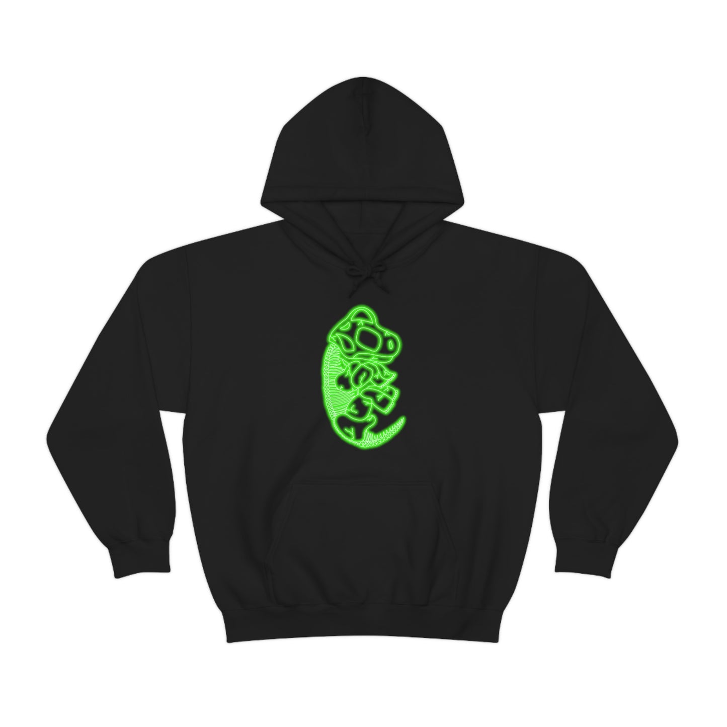 NEON Brachiosaurus Skeleton Hoodie - Green