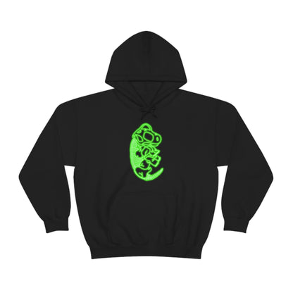 NEON Brachiosaurus Skeleton Hoodie - Green