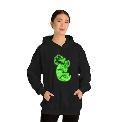 NEON Triceratops Skeleton Hoodie - Green