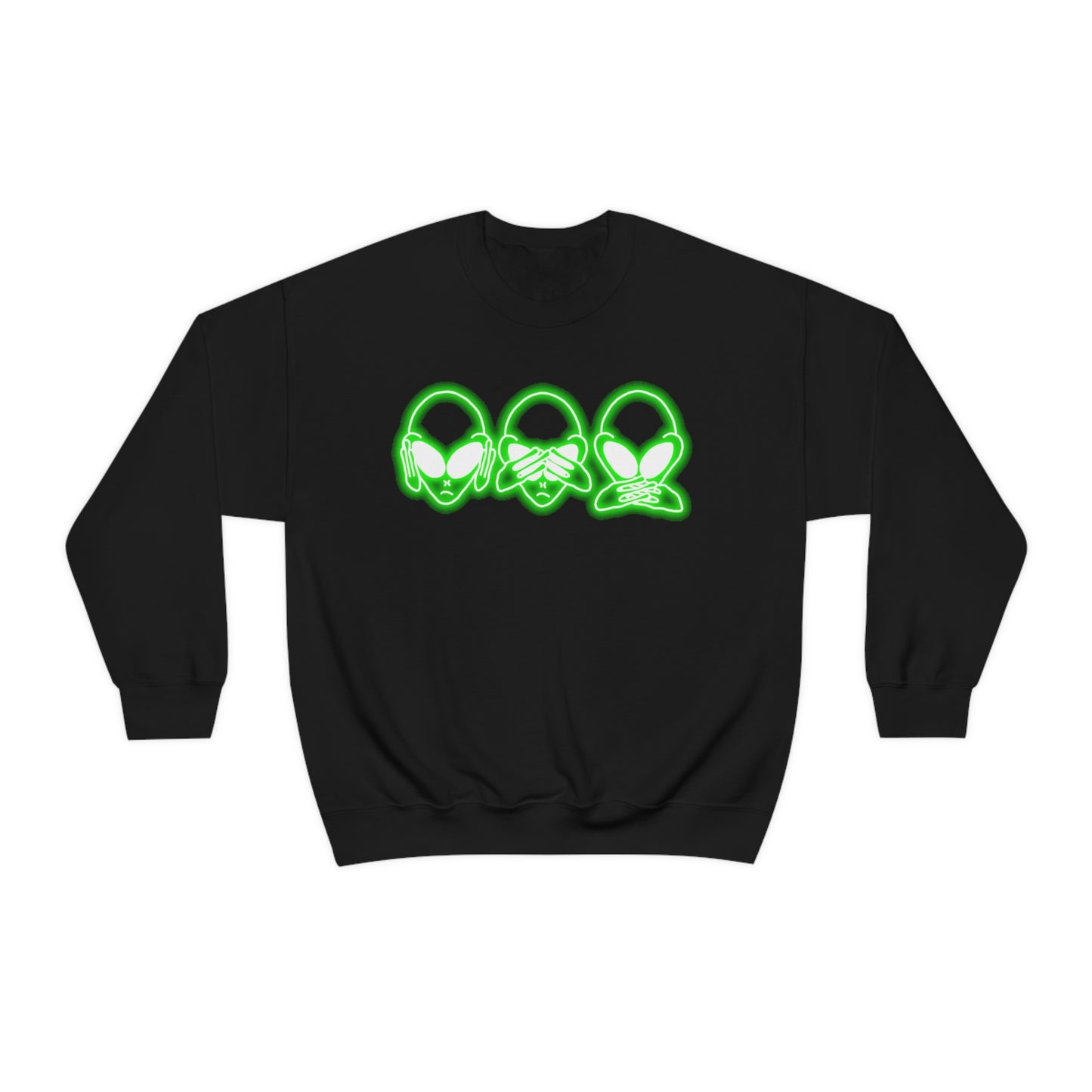 NEON Alien Hear No Evil, See No Evil, Speak No Evil Sweatshirt