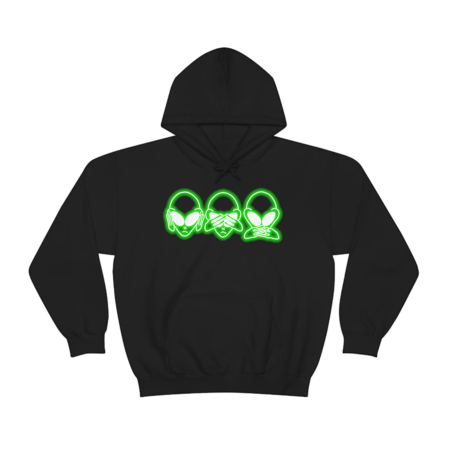 NEON Alien Hear No Evil, See No Evil, Speak No Evil Hoodie