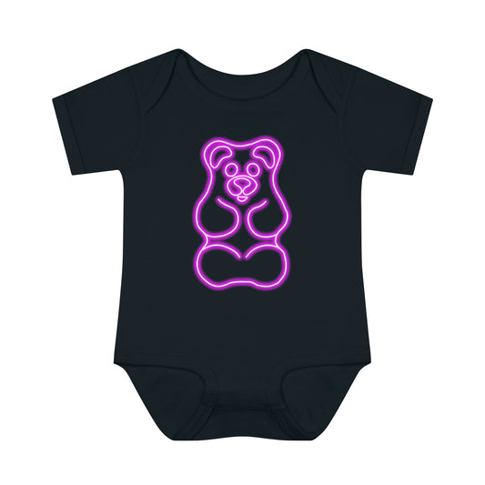 Infant NEON Gummy Bear Body Suit - Pink