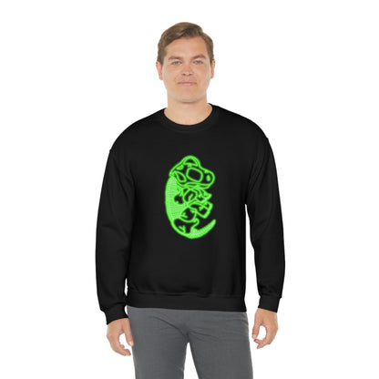 NEON Brachiosaurus Skeleton Sweatshirt - Green