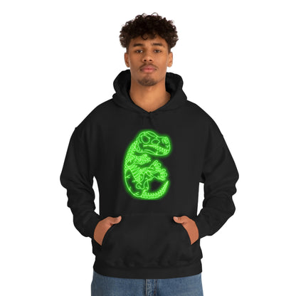 NEON T-Rex Skeleton Hoodie - Green