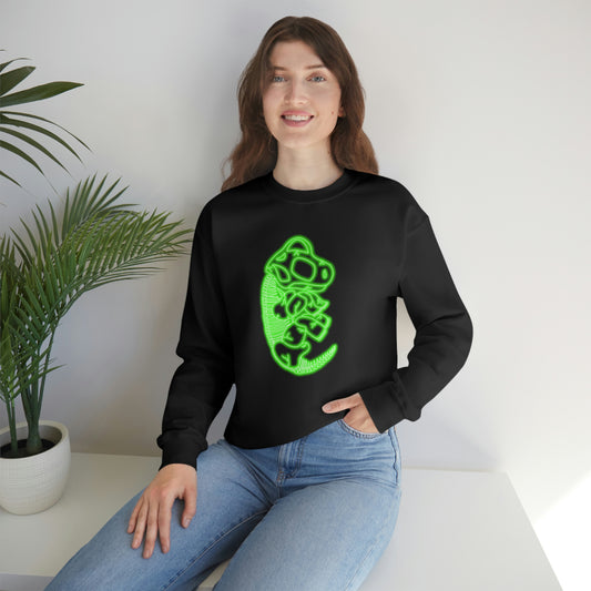 NEON Brachiosaurus Skeleton Sweatshirt - Green