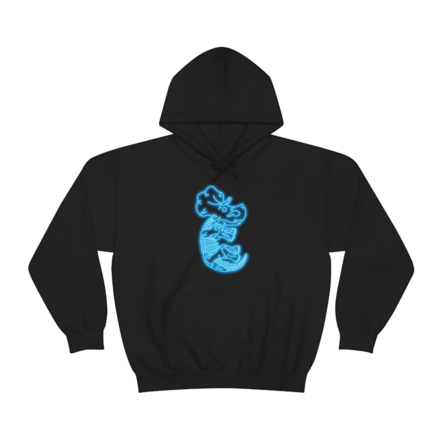 NEON Triceratops Skeleton Hoodie - Blue