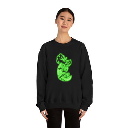 NEON Triceratops Skeleton Sweatshirt - Green