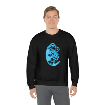 NEON Brachiosaurus Skeleton Sweatshirt - Blue