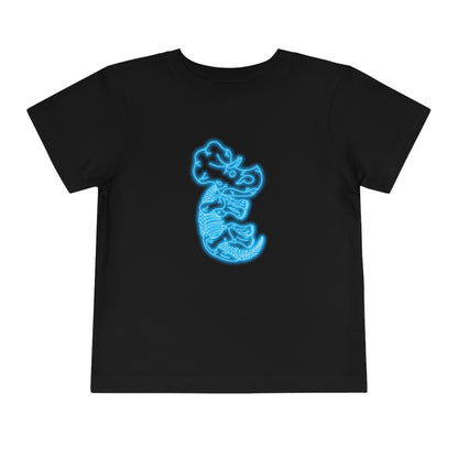 Toddler NEON Triceratops Skeleton Tee - Blue