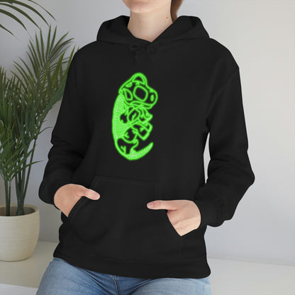 NEON Brachiosaurus Skeleton Hoodie - Green