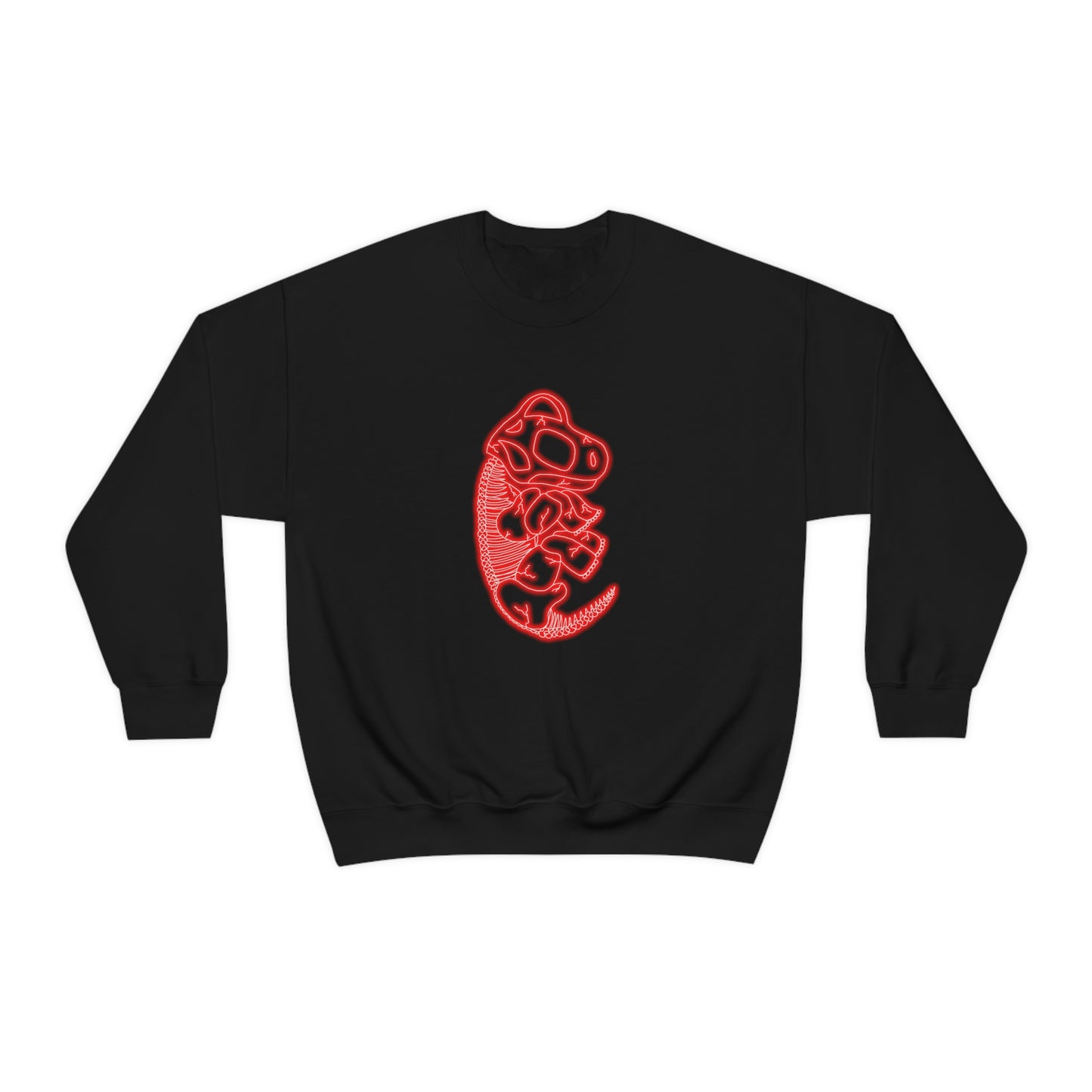 NEON Brachiosaurus Skeleton Sweatshirt - Red