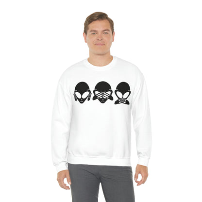 Alien Hear No Evil, See No Evil, Speak No Evil Sweatshirt