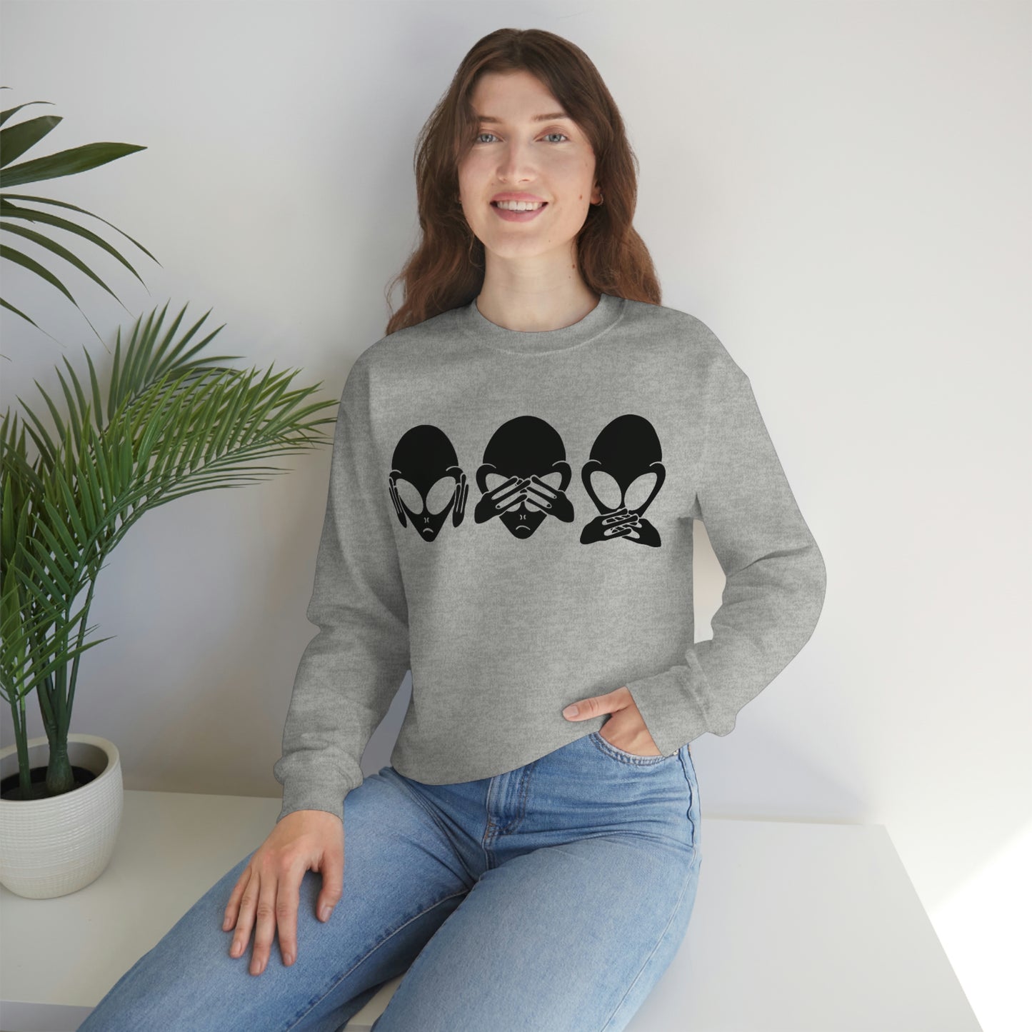 Alien Hear No Evil, See No Evil, Speak No Evil Sweatshirt