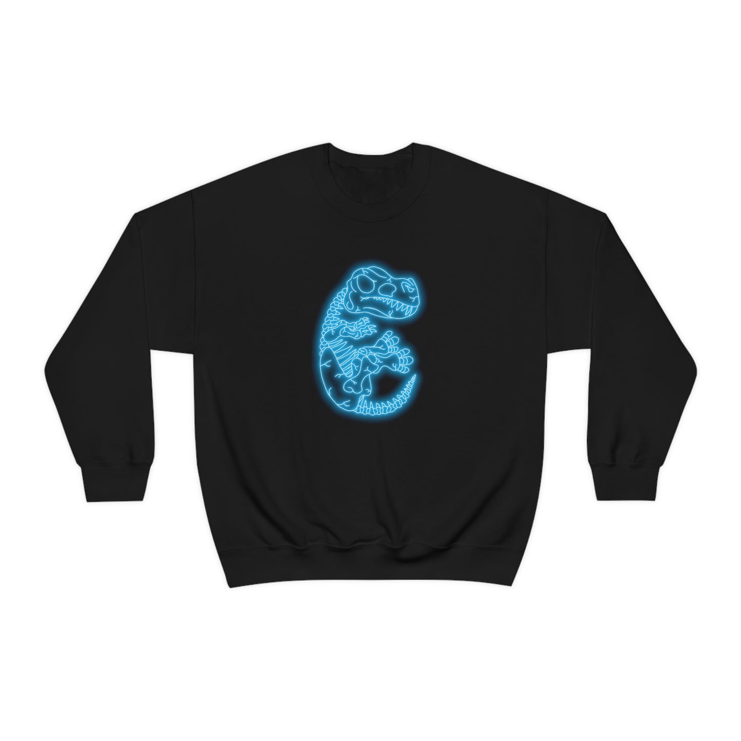 NEON T-Rex Skeleton Sweatshirt - Blue