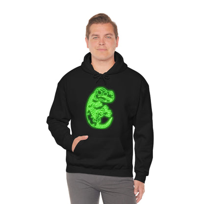 NEON T-Rex Skeleton Hoodie - Green