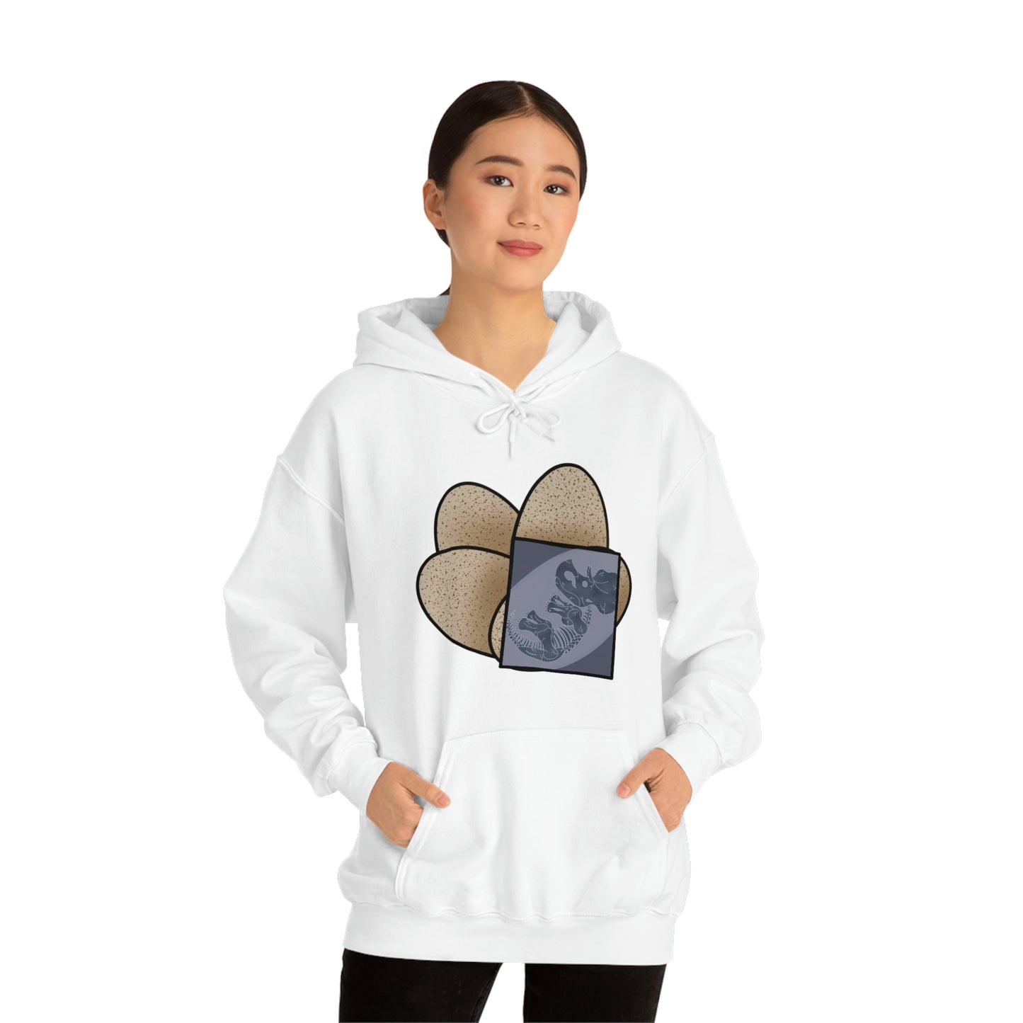 Dinosaur Eggs X-Ray Triceratops Hoodie