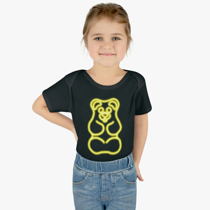 Infant NEON Gummy Bear Body Suit - Yellow