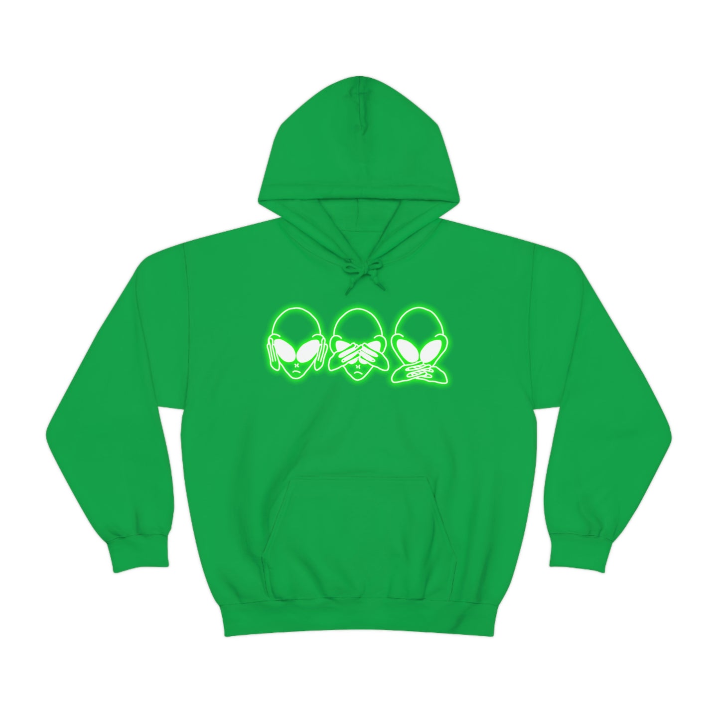 NEON Alien Hear No Evil, See No Evil, Speak No Evil Hoodie