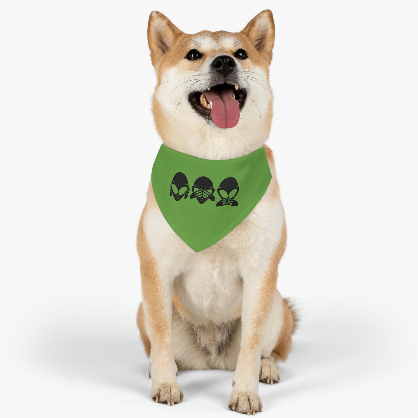 Hear No Evil, See No Evil, Speak No Evil - Alien Pet Collar Bandana