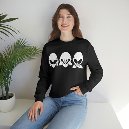 Alien Hear No Evil, See No Evil, Speak No Evil Sweatshirt