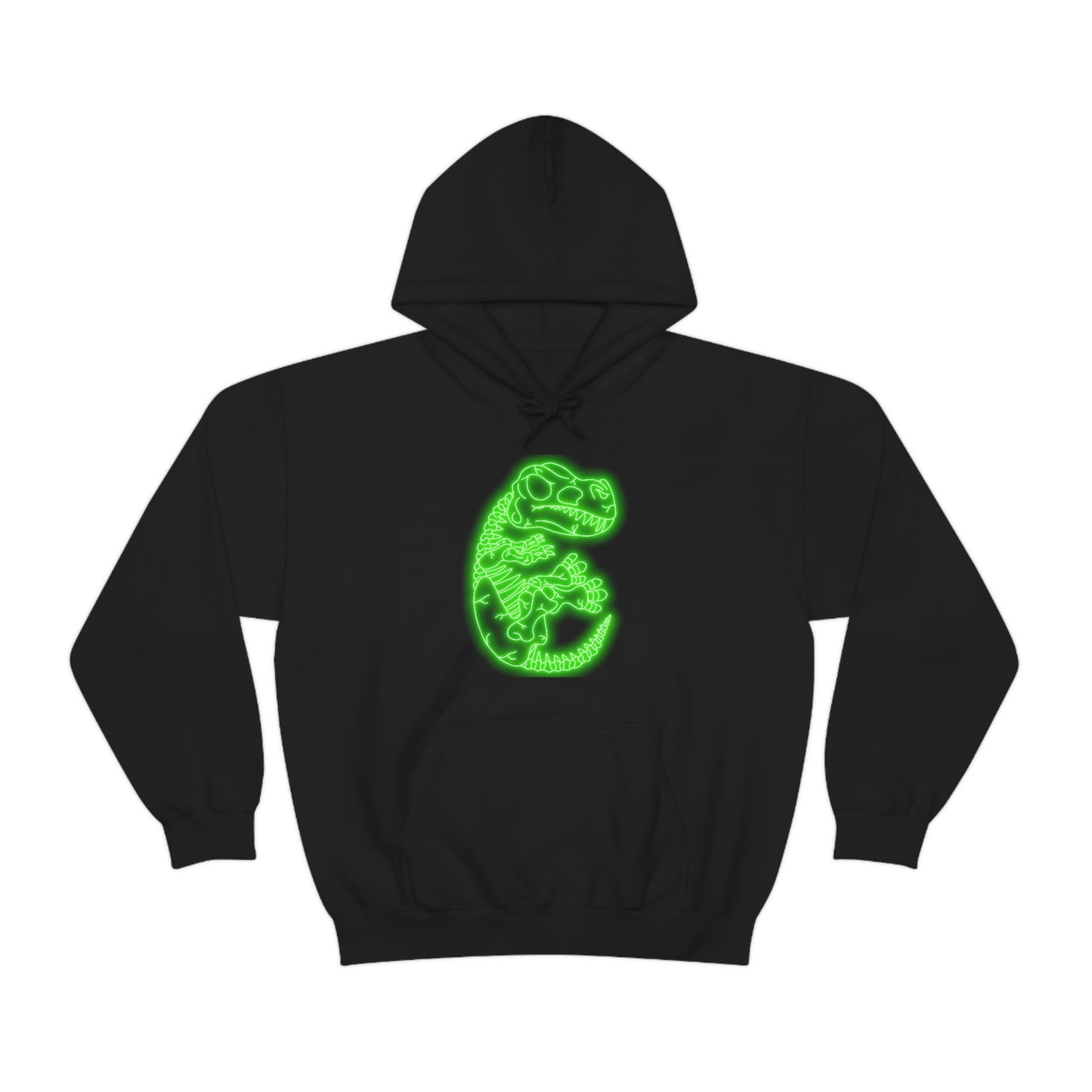 NEON T-Rex Skeleton Hoodie - Green