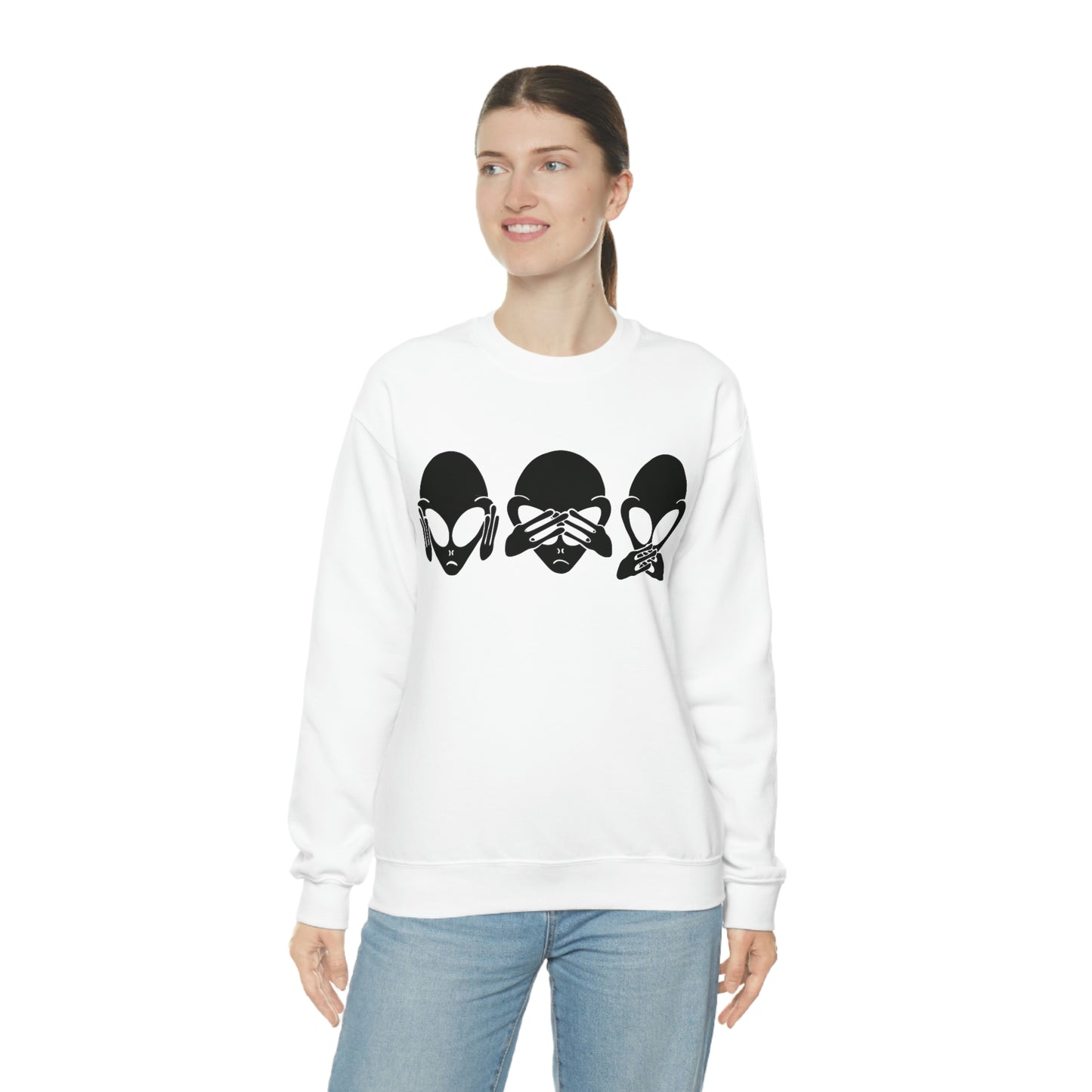 Alien Hear No Evil, See No Evil, Speak No Evil Sweatshirt