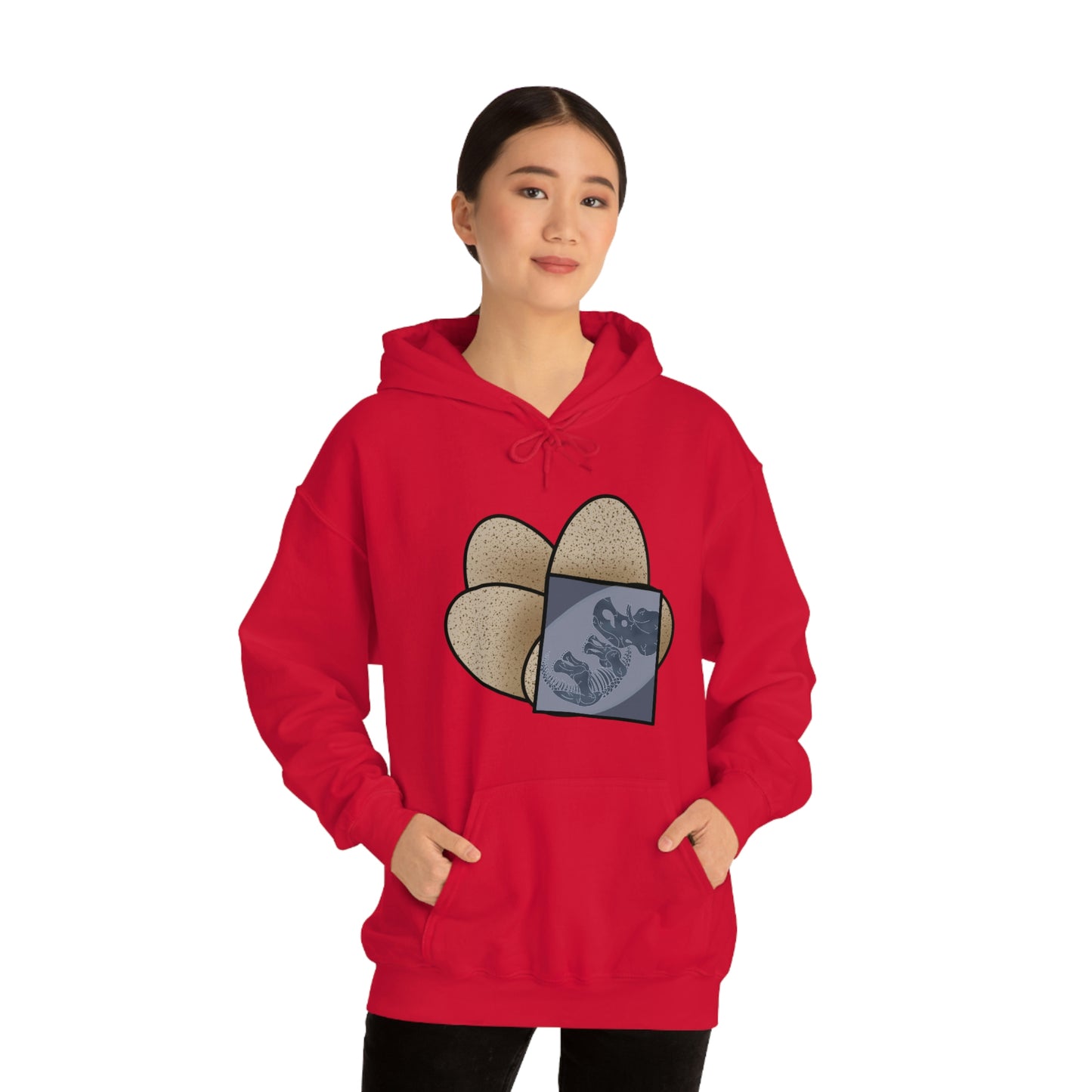 Dinosaur Eggs X-Ray Triceratops Hoodie