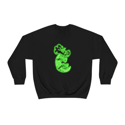 NEON Triceratops Skeleton Sweatshirt - Green