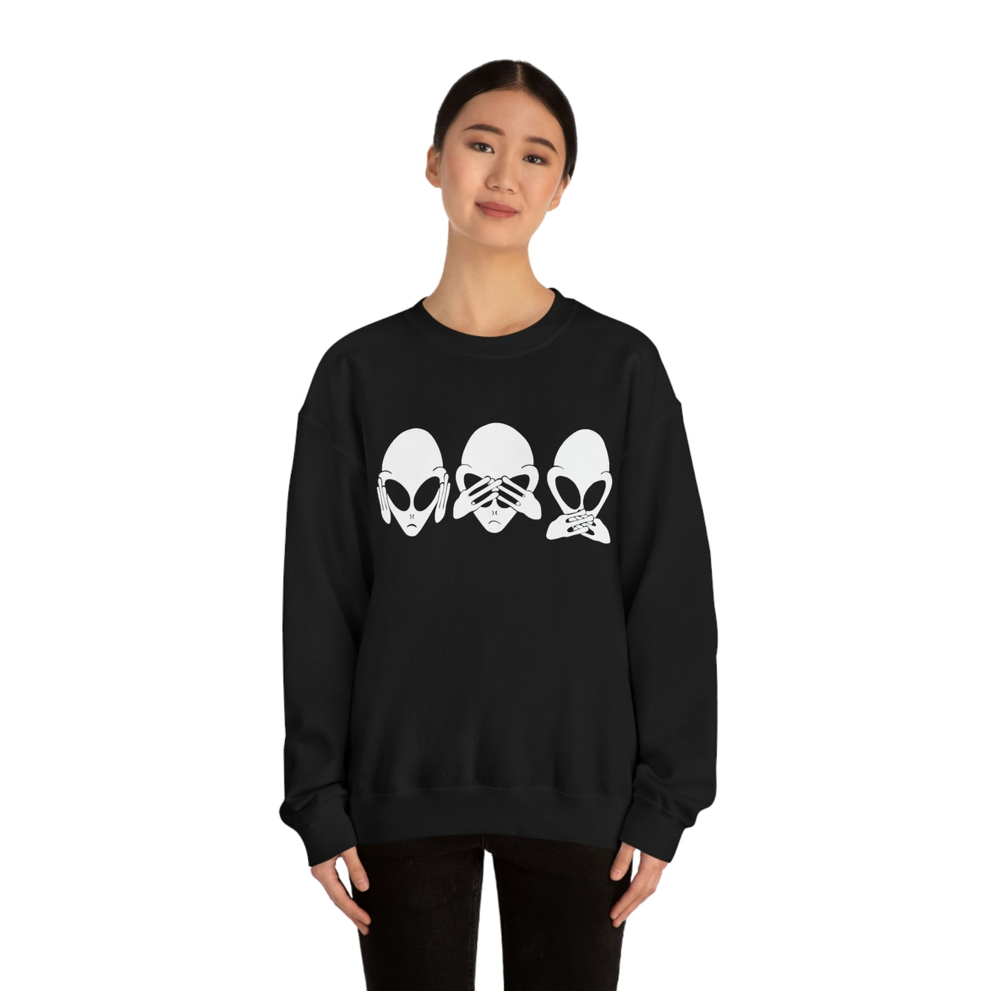 Alien Hear No Evil, See No Evil, Speak No Evil Sweatshirt