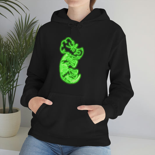 NEON Triceratops Skeleton Hoodie - Green