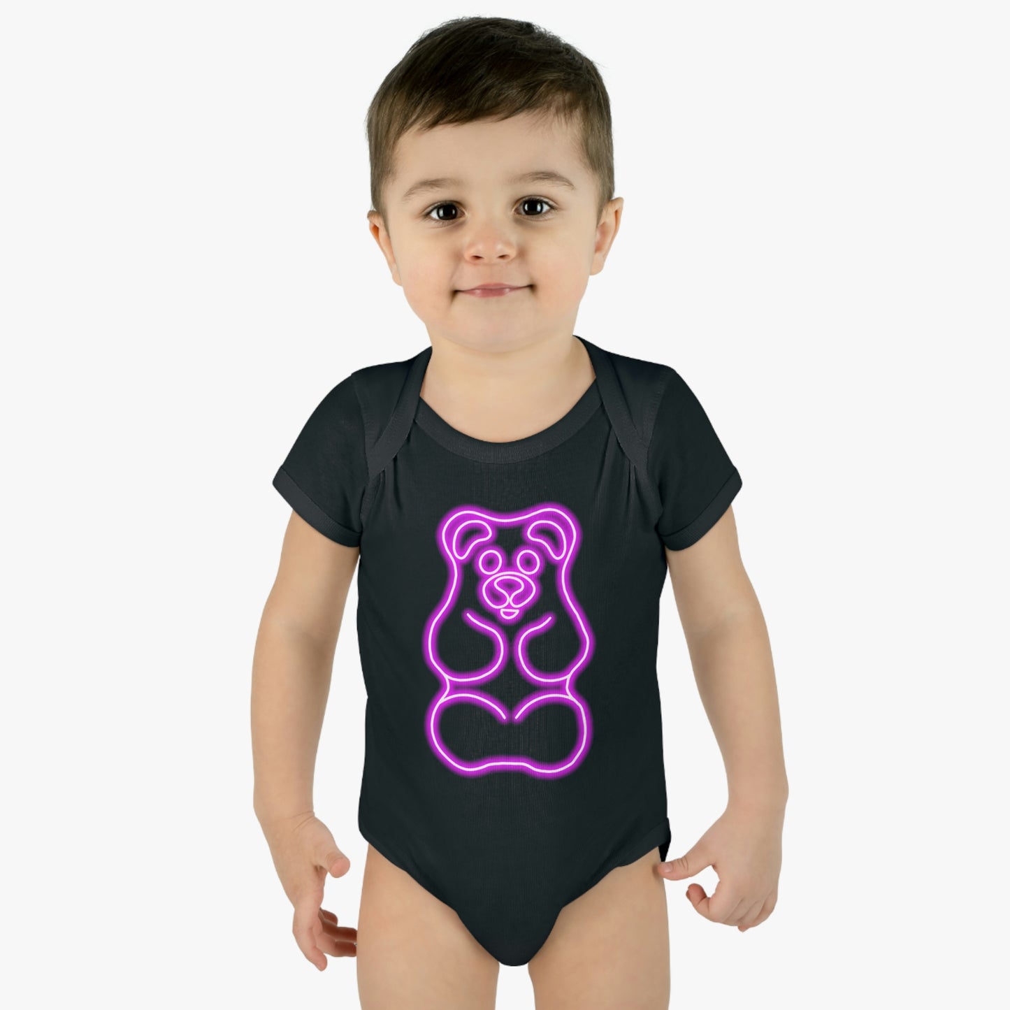 Infant NEON Gummy Bear Body Suit - Pink